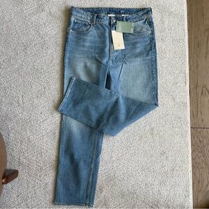 NWT H&M Blue Straight Jeans Classic Denim brook collection